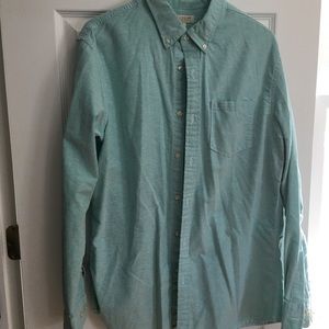 Light blue/green button up casual shirt